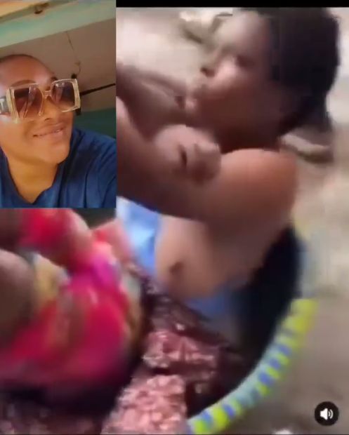 Boobs Out As 2 Nigerian Girls Fight Over A Married Man In Public (18+)