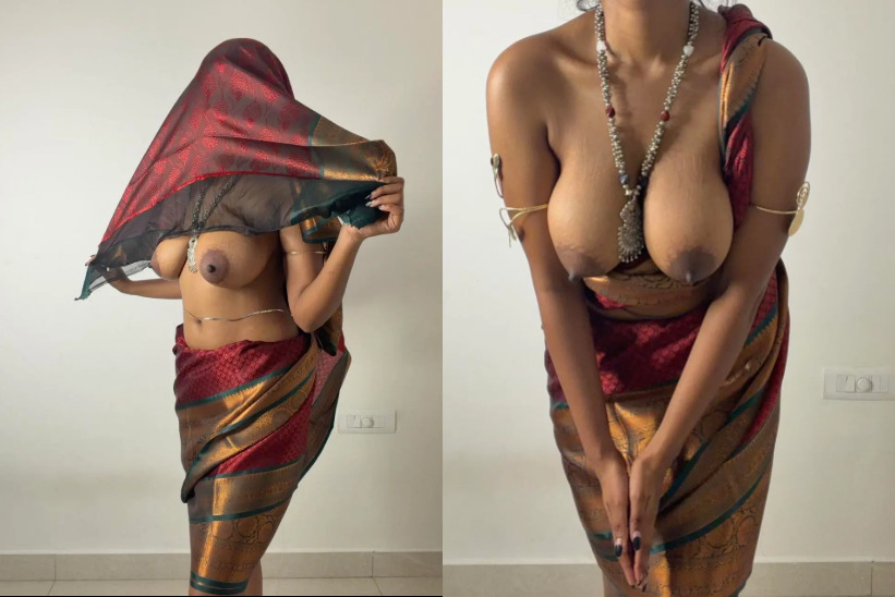 Indian Lady Flaunting Her Boobs In Nude Photos
