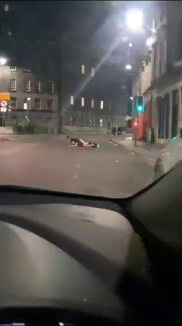 Crazy European Couple Having Sex In The Middle Of The Road In Public (18+)
